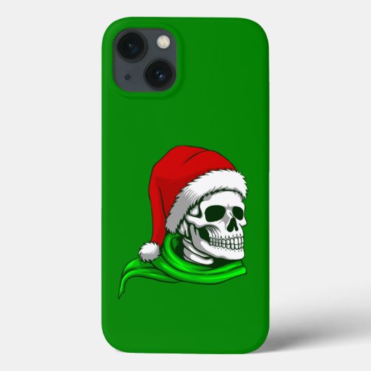 ゴシック様式のクリスマスサンタスカル骨格 Case-Mate iPhoneケース (裏面)