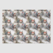 ゴシック様式のクリスマススカルレッドサンタハッツホリデー 薄葉紙 (正面)