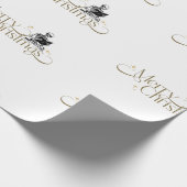 ゴシック様式のクリスマススケルトンブックラッピング紙 ラッピングペーパー (角)