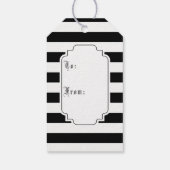 ゴシック様式のクリスマスツリーストライプとクリスマス ギフトタグ (裏面)