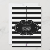 ゴシック様式のクリスマスツリーストライプとクリスマス シーズンカード (裏面)