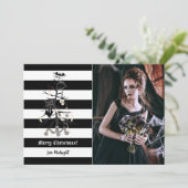 ゴシック様式のクリスマスツリーストライプの シーズンカード (スタンド正面)