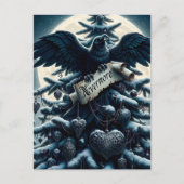 ゴシック様式のクリスマスツリーネバーモアレイブン ポストカード (正面)