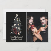 ゴシック様式のクリスマスツリー シーズンカード (正面)