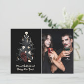 ゴシック様式のクリスマスツリー シーズンカード (スタンド正面)