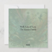 ゴシック様式のクリスマスツリー シーズンカード (裏面)