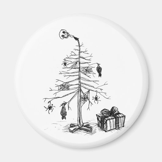 ゴシック様式のクリスマスツリー マグネット (正面)
