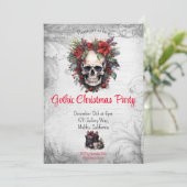 ゴシック様式のクリスマスパーティー 招待状 (スタンド正面)