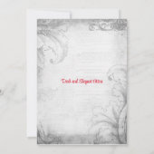 ゴシック様式のクリスマスパーティー 招待状 (裏面)