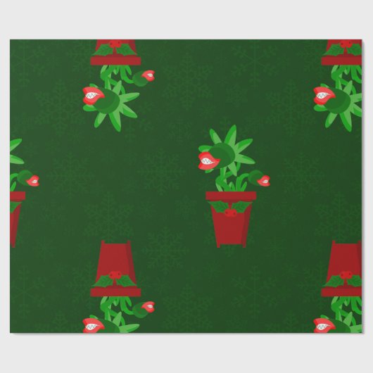 ゴシック様式のクリスマスビーナスのフライトラップスプーク ラッピングペーパー (フラット)