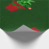 ゴシック様式のクリスマスビーナスのフライトラップスプーク ラッピングペーパー (角)