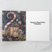 ゴシック様式のクリスマスフェスティバル不気味スカル カード (内部)