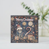 ゴシック様式のクリスマスフェスティバル不気味スカル シーズンカード (スタンド正面)