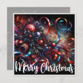 ゴシック様式のクリスマスベル シーズンカード (正面/裏面)