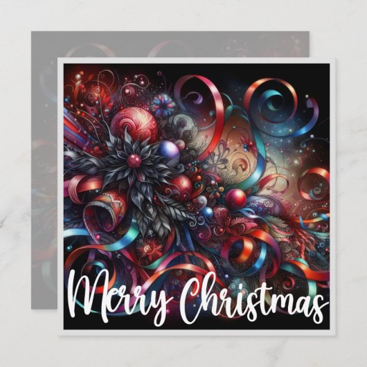 ゴシック様式のクリスマスベル シーズンカード (正面/裏面)