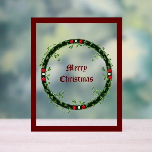ゴシック様式のクリスマスリースカスタム アクリルサイン (ニュートラル)
