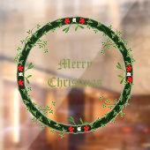 ゴシック様式のクリスマスリースカスタム ウィンドウサイン (シート2)