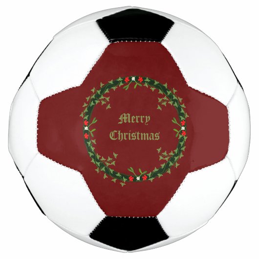 ゴシック様式のクリスマスリースカスタム サッカーボール (正面)