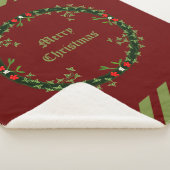 ゴシック様式のクリスマスリースカスタム シェルパブランケット (3/4)