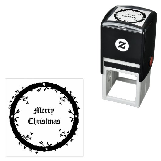 ゴシック様式のクリスマスリースカスタム セルフインキングスタンプ (インサイチュ)
