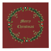 ゴシック様式のクリスマスリースカスタム フォトキューブ (正面)