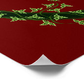 ゴシック様式のクリスマスリースカスタム ポスター (角)