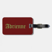 ゴシック様式のクリスマスリースカスタム ラゲッジタグ (裏面横)