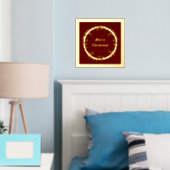 ゴシック様式のクリスマスリースカスタム 箔ポスター (インサイチュ (寝室))