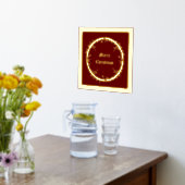 ゴシック様式のクリスマスリースカスタム 箔ポスター (レイダウン (キッチン))