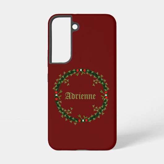 ゴシック様式のクリスマスリースカスタム SAMSUNG GALAXYケース (裏面)