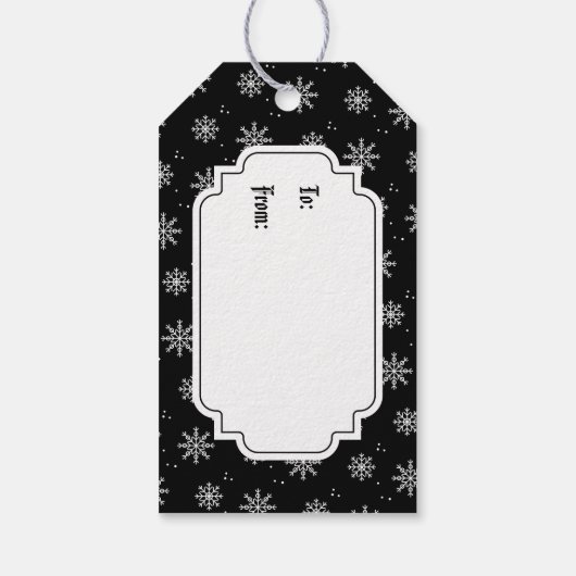 ゴシック様式のクリスマスリース ギフトタグ (裏面)