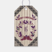 ゴシック様式のクリスマスリース ギフトタグ (正面)