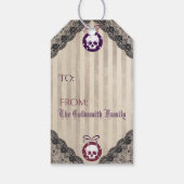 ゴシック様式のクリスマスリース ギフトタグ (裏面)