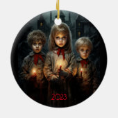 ゴシック様式のクリスマス過去 セラミックオーナメント (裏面)