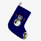 ゴシック様式のクリスマス骨格雪だるまゴトマスクリepmas スモールクリスマスストッキング (正面 (吊り時))