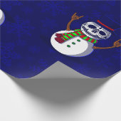 ゴシック様式のクリスマス骨格雪だるまゴトマスクリepmas ラッピングペーパー (角)