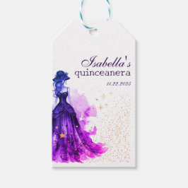 ゴシック様式のグラムクインズパープルドレス ギフトタグ