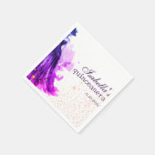 ゴシック様式のグラムクインズパープルドレス スタンダードカクテルナプキン (角)