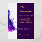 ゴシック様式のグラムクリン 箔招待状 (正面)