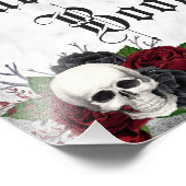 ゴシック様式のゲストブックサイン(スカルとバラ) フォトプリント            (角)