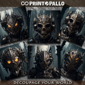 ゴシック様式のサイバパンク顔マスク 薄葉紙