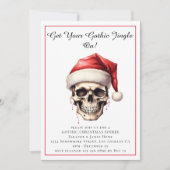 ゴシック様式のサンタメリークリスマス 招待状 (正面)