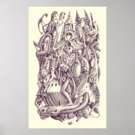 ゴシック様式のスカイチャーチ ポスター