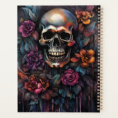 ゴシック様式のスカルと花 プランナー手帳 (裏面)