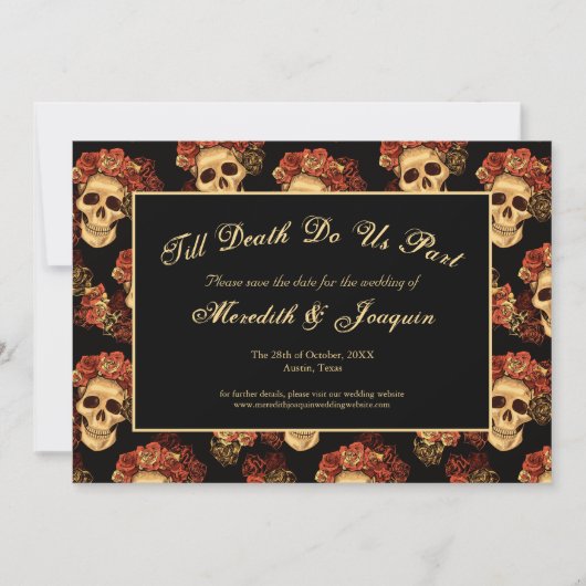 ゴシック様式のスカルの死まで私たちパートブラック セーブザデート (正面)