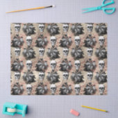 ゴシック様式のスカルタイルパーティー 薄葉紙 (クラフト)