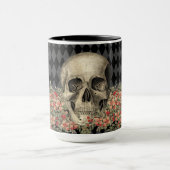 ゴシック様式のスカル&花 マグカップ (中央)