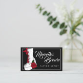 ゴシック様式のスクリプトブートブラックタトゥーアーティスト 名刺 (スタンド正面)