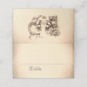 ゴシック様式のスケルトンのカップル名 プレイスカード (外部開封)