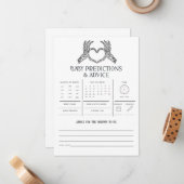 ゴシック様式のスケルトンベビー予測アドバイスゲーム ノートカード (正面/裏面インサイチュ)